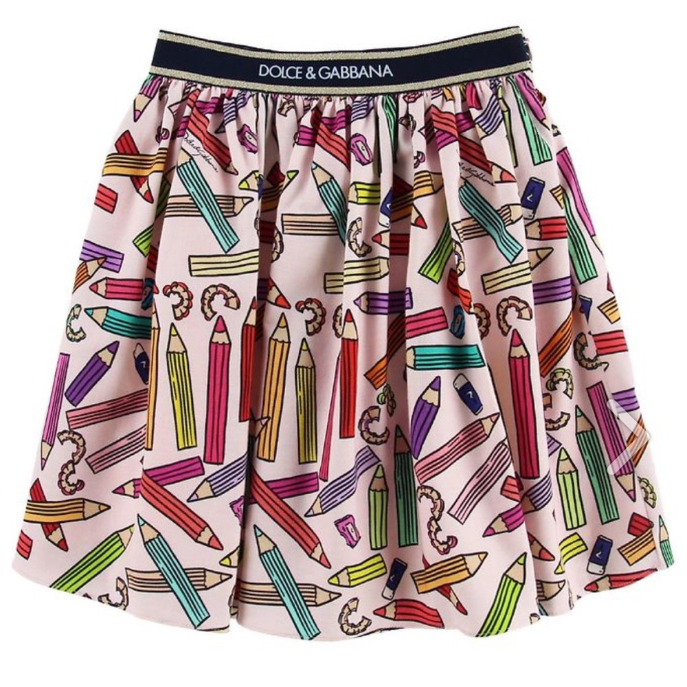 Dolce & Gabbana Kids color pencil print skirts girls size 2